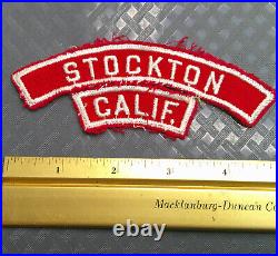 Vintage 1967 Boy Scout Stockton California Community Patches Scoutmaster Card