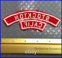 Vintage 1967 Boy Scout Stockton California Community Patches Scoutmaster Card