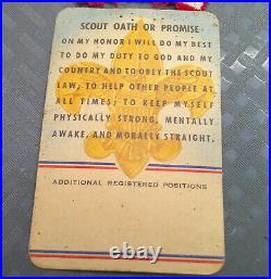 Vintage 1967 Boy Scout Stockton California Community Patches Scoutmaster Card