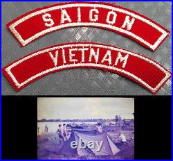 Vintage 1968 Vietnam War Boy Scout Shoulder Patches Saigon Troop 1 Camping Slide