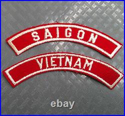 Vintage 1968 Vietnam War Boy Scout Shoulder Patches Saigon Troop 1 Camping Slide