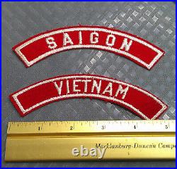 Vintage 1968 Vietnam War Boy Scout Shoulder Patches Saigon Troop 1 Camping Slide