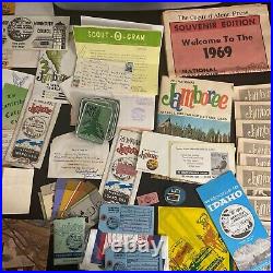 Vintage 1969 Boy Scouts World Jamboree Lot Patch Photo Patch Kerchief Ephemera