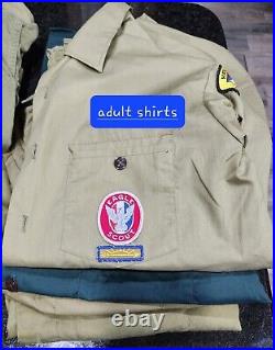 Vintage 1970's Boy Scouts Uniform Lot Used Worn Patches BSA
