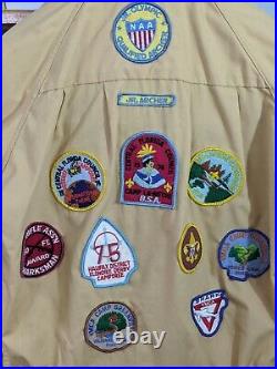 Vintage 1970s Boy Scouts Jacket with Patches SMALL