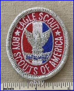 Vintage 1980s EAGLE SCOUT Boy Scouts Rank Badge PATCH Silver Mylar BSA Uniform