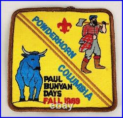 Vintage 1989 BSA Boy Scouts Powder Horn Columbia Paul Bunyan Days Patch RARE
