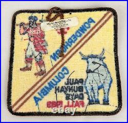 Vintage 1989 BSA Boy Scouts Powder Horn Columbia Paul Bunyan Days Patch RARE