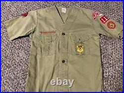 Vintage 60's BOY SCOUTS AMERICA sanforized uniform lot Shirts shorts hat patches