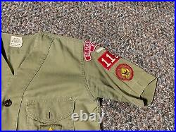 Vintage 60's BOY SCOUTS AMERICA sanforized uniform lot Shirts shorts hat patches