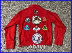 Vintage 60s 70s BOY SCOUTS OF AMERICA OFFICIAL Patch JACKET RED Size 18 Youth