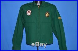 Vintage 60s BOY SCOUTS BSA CAMPING PATCHES BLUEGRASS 1964 JACKET LARGE L