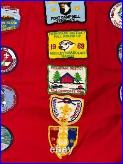 Vintage 60s Boy Scout of America Jacket Adult Size XL Red With Patches Talon Mens