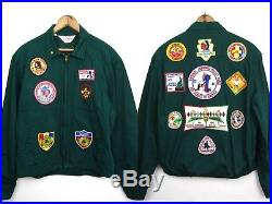 Vintage 60s official Boy Scouts green jacket 1964 jamboree patch Kikthawenund