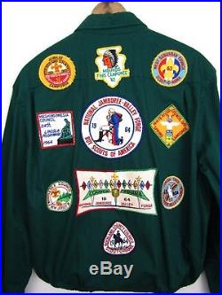 Vintage 60s official Boy Scouts green jacket 1964 jamboree patch Kikthawenund