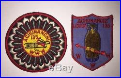 Vintage Achunanchi 135 Order Of The Arrow OA Patch Lot of 2 1950s R2a X1