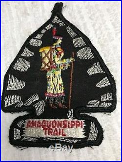 Vintage Amaquonsippi Trail Squaw Hanging Patch Gauze Back Very Rarenew Bsa