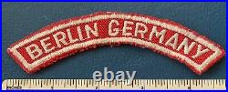 Vintage BERLIN GERMANY Boy Scout Red & White Strip PATCH RWS MBS Military Base