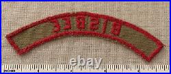 Vintage BISBEE Boy Scout Khaki & Red Community Strip PATCH BSA KRS Scouting