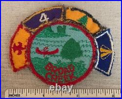 Vintage BROAD CREEK Boy Scouts of America CAMP PATCH & SEGMENTS BSA