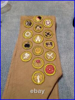 Vintage BSA Boy Scout Eagle Sash With Merrit Badges And Patches
