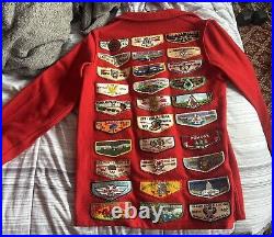 Vintage BSA Boy Scout Philmont Wool Jacket With 30 Council Patches