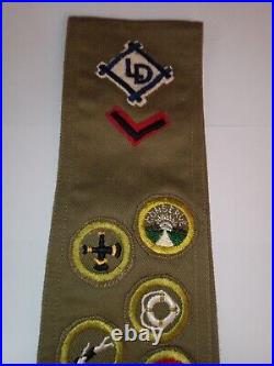Vintage BSA Boy Scout Sash Merit Badges Patch