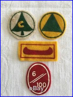 Vintage BSA Felt Patch Lot (4) Rare Boy Scouts of America