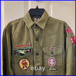 Vintage Boy Eagle Scout BSA Uniform Shirt Patches Sanforized Stockton California