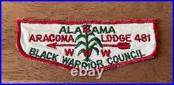 Vintage Boy Scout BSA Aracoma Lodge 481 Black Warrior Council Flap Patch