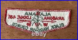 Vintage Boy Scout BSA Aracoma Lodge 481 Black Warrior Council Flap Patch