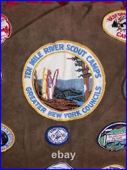 Vintage Boy Scout BSA Patch Vest 1960s Adirondack Vigor Bedford Ten Mile River