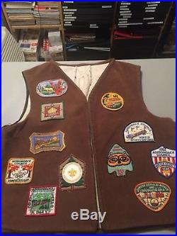 Vintage Boy Scout BSA Vest, Lot of 28 Patches, 50's-60's, Vigor, Ten Mile River