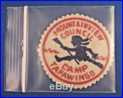 Vintage Boy Scout Camp Tapawingo Felt Patch ID 0389eemountainview Council Idaho