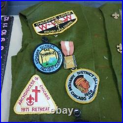 Vintage Boy Scout Green Vest With 40+ Patches & 5 Pins