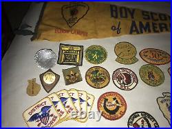 Vintage Boy Scout Lot 1950s COUNCIL, CAMP, Jamboree Patches, Slides, 1 pennant