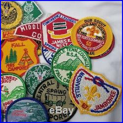 Vintage Boy Scout Lot 50s 60s Tennessee Medals Patches Slides Hankerchiefs Book