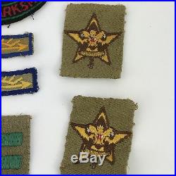 Vintage Boy Scout Lot Of 14 Rare Felt Patches Badge