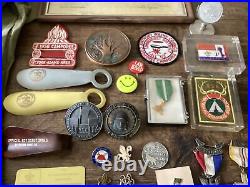 Vintage Boy Scout Lot Scouting Shirts Patches Hats Belts Eagle Sterling Medal