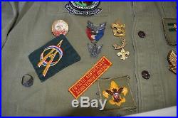 Vintage Boy Scout Metal & Patch Lot Eagle Scout Badge Order of Arrow Sashes