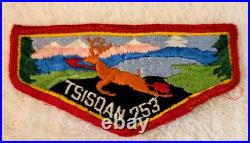 Vintage Boy Scout Patch TSISDAN 253 Order of the Arrow Flap Red Border