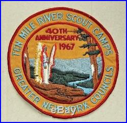 Vintage Boy Scout Patch-Ten Mile River Scout Camps 40th Anniversary 1967