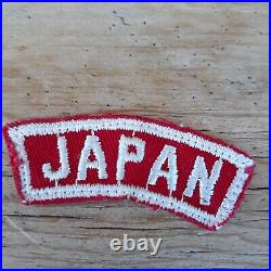 Vintage Boy Scout Red White Far East Japan Community Stripe Patch BSA