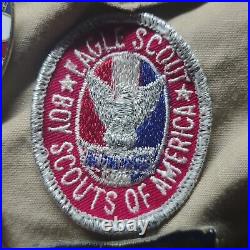 Vintage Boy Scout Shirt with Awards & Patches Pre'88 Eagle & God Country Metal