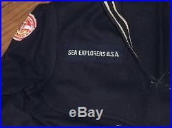 Vintage Boy Scout Uniform BSA Sea Scout Sea Explorers w Patches Great Lakes