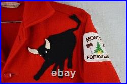 Vintage Boy Scout of America Adult Large Size 40 Red Wool Coat Official Jacket
