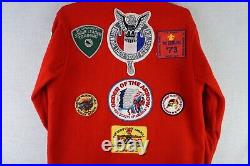 Vintage Boy Scout of America Adult Large Size 40 Red Wool Coat Official Jacket