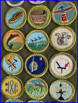 Vintage Boy Scout of America Sash Green 37 Merit Badges Patches Outdoors Cubs Vintage Boy Scout of America Sash Green 37 Merit Badges Patches Outdoors Cubs