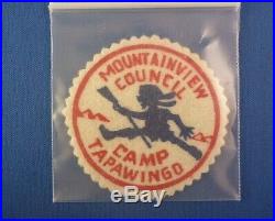 Vintage Boy Scouts Bsa Felt Patch Mountainview Council Camp Tapawingo Id0389ee