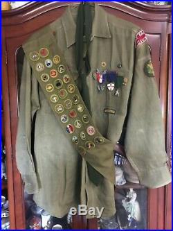 Vintage Boy Scouts Lot Hard to find patches, papers, badges Shirt Lifetime